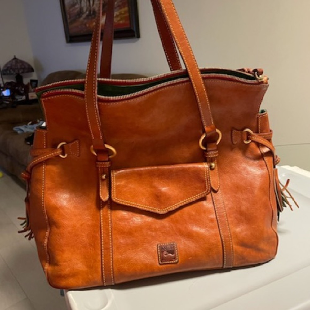 Dooney & Bourke Brown leather bag - Picture 3 of 9